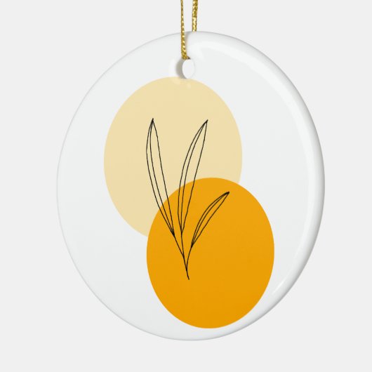 Siermotief eenvoudig ontwerp keramisch ornament (Links)