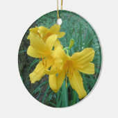 Siermotief Gele Lelies Keramisch Ornament (Links)