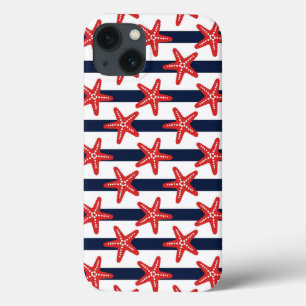 Siermotief met sterren en strepen iPhone 13 hoesje