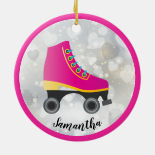 Sierobject met ontwerp voor roller skating keramisch ornament