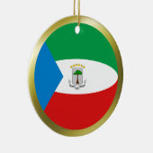 Sierobject met vlag van Equatoriaal-Guinea Keramisch Ornament (Rechts)