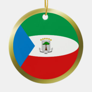 Sierobject met vlag van Equatoriaal-Guinea Keramisch Ornament
