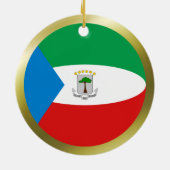 Sierobject met vlag van Equatoriaal-Guinea Keramisch Ornament (Achterkant)