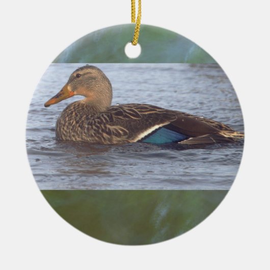 Sierobject Wilde Eend Keramisch Ornament (Voorkant)