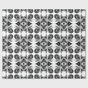 Sieroog - Weirdcore Botanische Tattoo Stijl Cadeaupapier