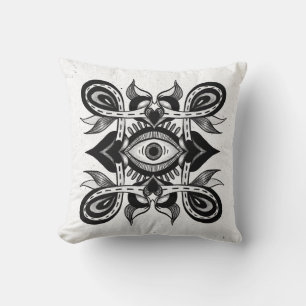 Sieroog - Weirdcore Botanische Tattoo Stijl Kussen