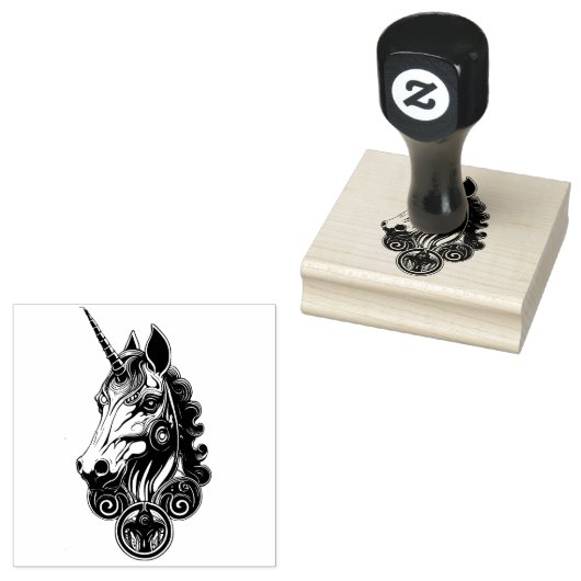 Sierpaard abstract rubberstempel (Gestempeld)