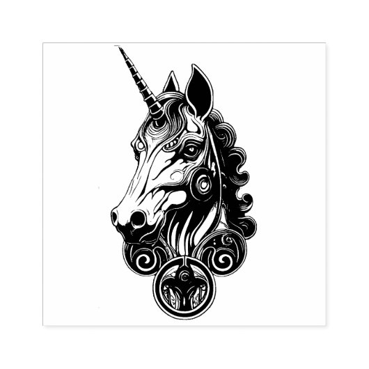 Sierpaard abstract rubberstempel (Afrduk)