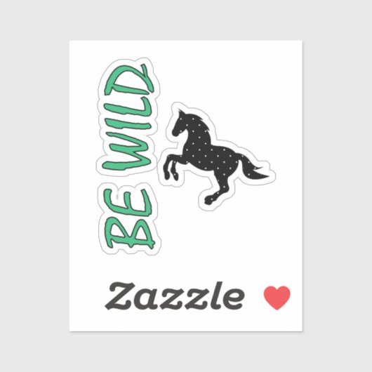 Sierpaard 'Wees wild-sterk' Sticker (Vel)