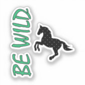 Sierpaard 'Wees wild-sterk' Sticker (Voorkant)