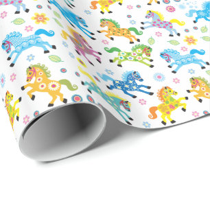 sierpaarden cadeaupapier