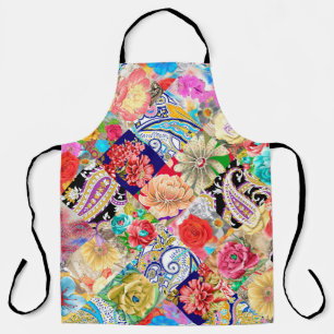 sierpaisley, schedels en botten Bandana Schort