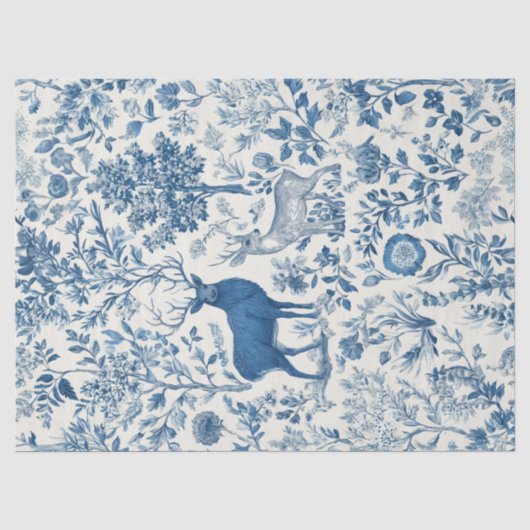 Sierpapier Chinoiserie Bosdieren Tissuepapier (Voorkant)