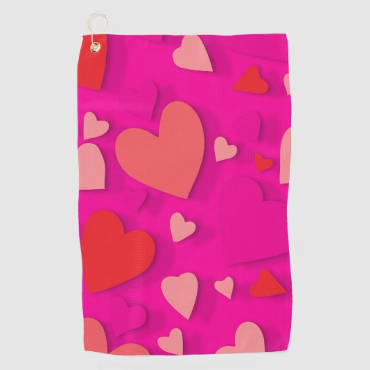 Sierpapier hart 2 golfhanddoek (Voorkant)