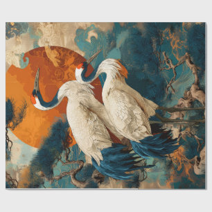 Sierpapier Japanse Kraanvogel Cadeaupapier