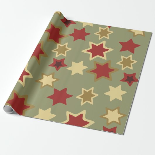 Sierpapier met sterrenmotief cadeaupapier (Uitgerold)