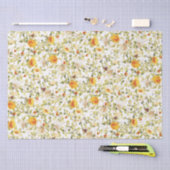 Sierpapier met Victoriaanse oranje rozen Tissuepapier (Craft)