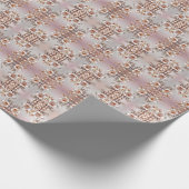 Sierpapier Roze Bloemen Cadeaupapier (Hoek)