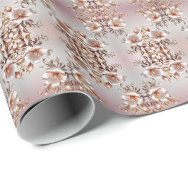 Sierpapier Roze Bloemen Cadeaupapier