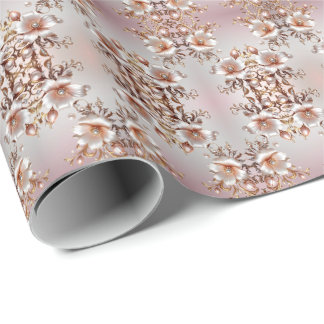 Sierpapier Roze Bloemen Cadeaupapier