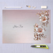 Sierpapier Roze Bloemen Tissue Paper Tissuepapier (Craft)