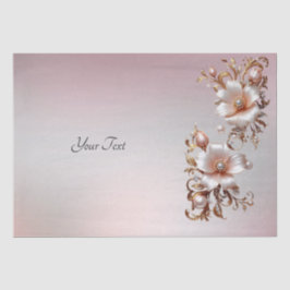 Sierpapier Roze Bloemen Tissue Paper Tissuepapier