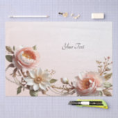 Sierpapier Roze en Witte Bloemen Tissuepapier (Craft)