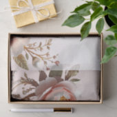 Sierpapier Roze en Witte Bloemen Tissuepapier (Geschenk)