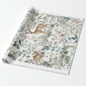 Sierpapier voor cadeaus met bosdierontwerp cadeaupapier (Uitgerold)