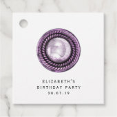 Sierparel en kant bedankjes labels (Voorkant)