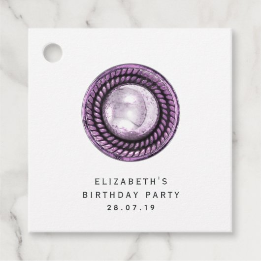 Sierparel en kant bedankjes labels (Voorkant)