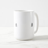 Sierpatronen in een opvallend zwart-wit koffiemok (Voorkant rechts)