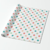 Sierpatronen: Rood, Groen, Blauw en Perzik Delight Cadeaupapier (Uitgerold)
