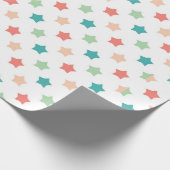 Sierpatronen: Rood, Groen, Blauw en Perzik Delight Cadeaupapier (Hoek)