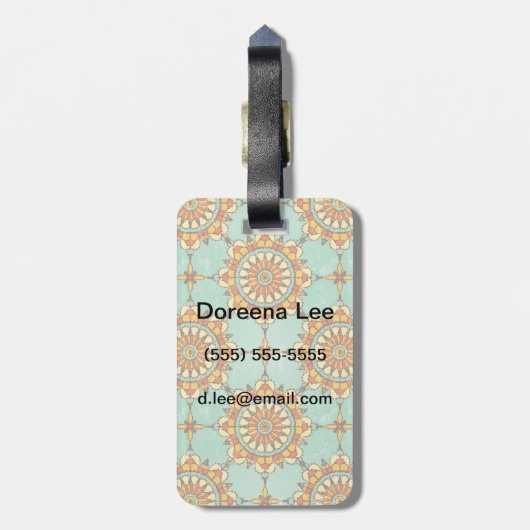 sierpatroon bagagelabel (Achterkant verticaal)