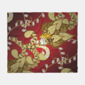 sierpatroon op rood, geel en b fleece deken (Voorkant (Horizontaal))