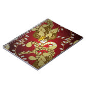  sierpatroon op rood, geel en b notitieboek (Linkerzijde)