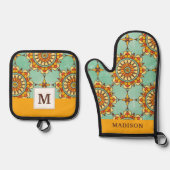 sierpatroon ovenwant & pannenlap set (Voorkant)
