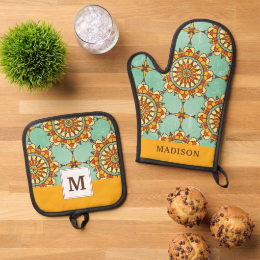 sierpatroon ovenwant & pannenlap set (Top down)