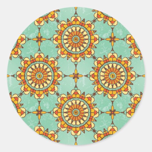 sierpatroon ronde sticker (Voorkant)