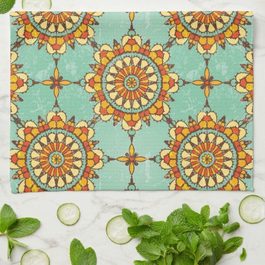 sierpatroon theedoek (Gevouwen)