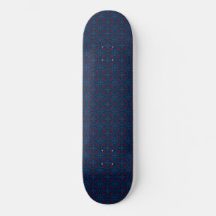 Sierpatroon van bloemen op tegels persoonlijk skateboard