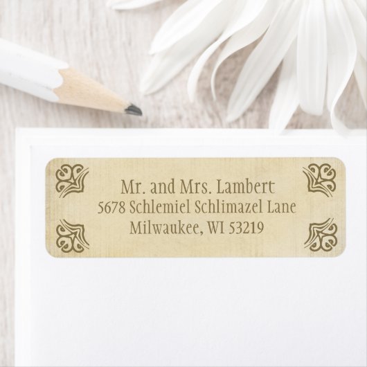 Sierperkament  etiket (Insitu)