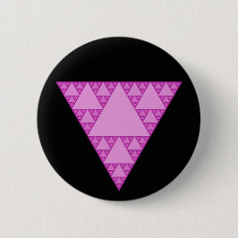 Sierpinski driehoek als roze driehoek LGBTQ+ Ronde Button 5,7 Cm