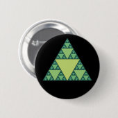 Sierpinski-driehoek in schaduwen van de Groene Ronde Button 5,7 Cm (Voorkant /achterkant)