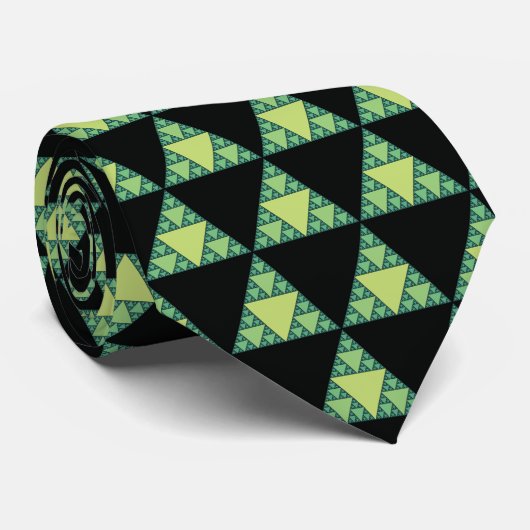 Sierpinski-driehoek in schaduwen van de Groene Stropdas (Opgerold)