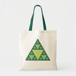 Sierpinski-driehoek in schaduwen van de Groene Tote Bag