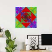 Sierpinski Square Poster (Thuiskantoor)