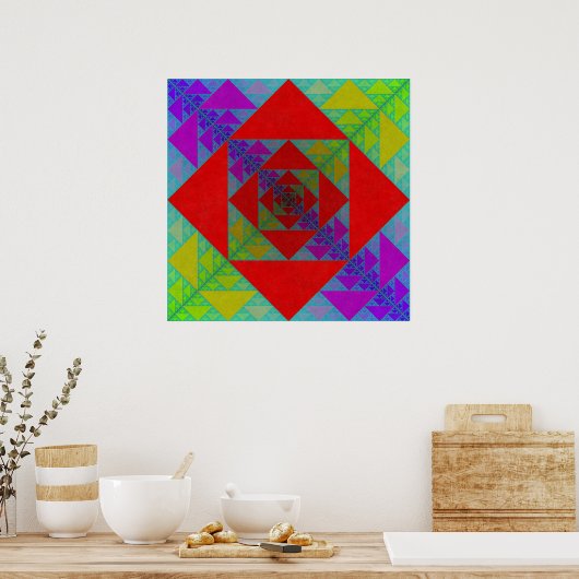 Sierpinski Square Poster (Keuken)