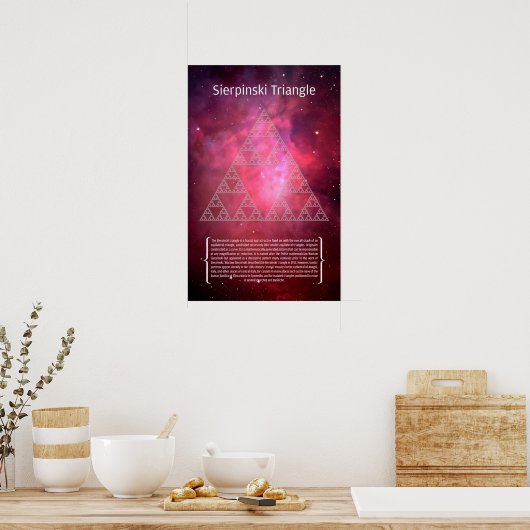 Sierpinski Triangle Poster (Keuken)